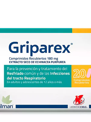 Griparex Echinacea purpurea 20 Comprimidos recubiertos.