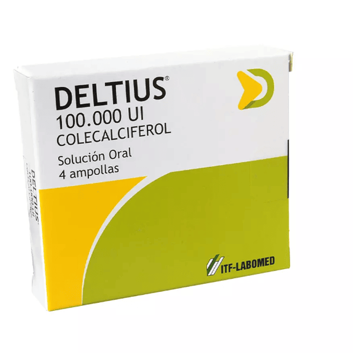 Deltius 100.000UI Colecalciferol Solución oral 4 Ampollas. 1