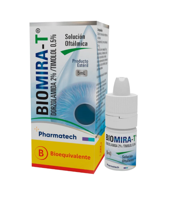 Biomira-T Dorzolamida Timolol Solución oftálmica 5 ml.