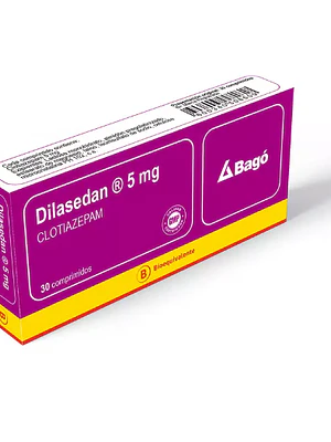 Dilasedan (B) Clotiazepam 5 mg 30 Comprimidos. Medicamento controlado venta presencial.