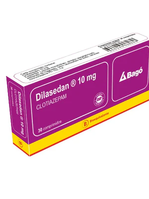 Dilasedan (B) Clotiazepam 10 mg 30 Comprimidos. Medicamento controlado compra presencial.