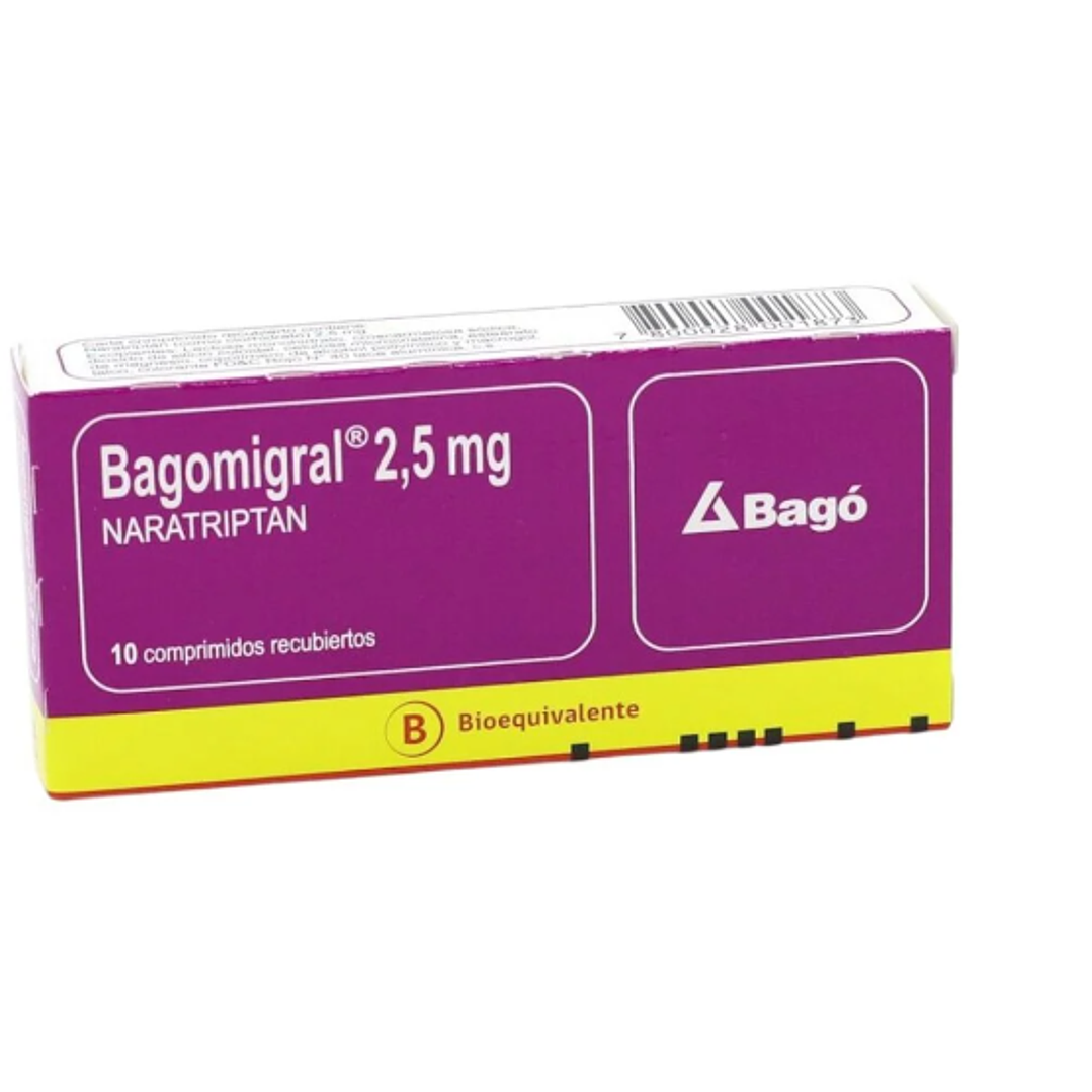 Bagomigral (B) Naratriptan 2,5 mg 2 Comprimidos Recubiertos. 1