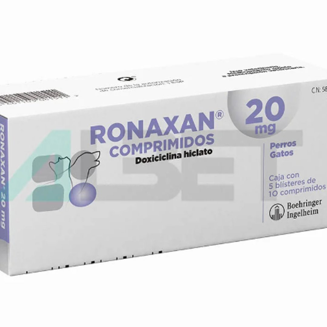 Roxanan Doxiciclina 20 mg 20 Comprimidos. Uso veterinario 1