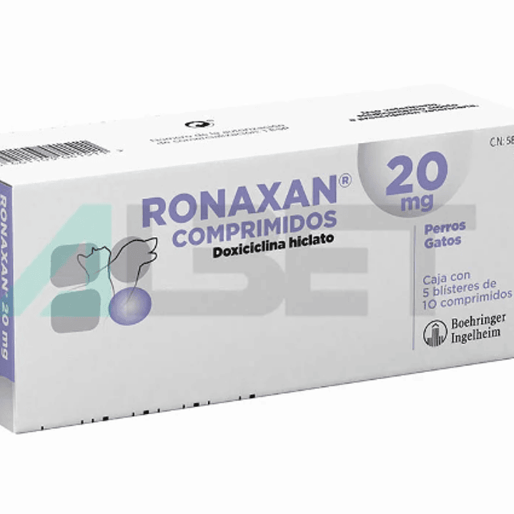 Roxanan Doxiciclina 20 mg 20 Comprimidos. Uso veterinario 1