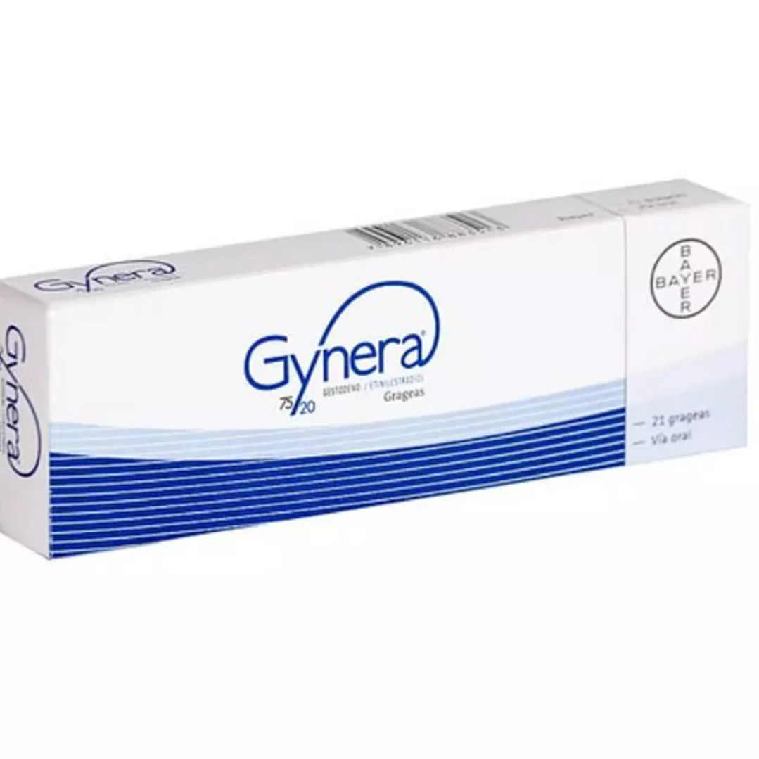 Gynera  Etinilestradiol Gestodeno 75/20 mg 21 Grageas. 1
