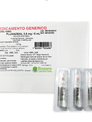 Flumazenil 0,5 mg 10 Ampollas de 5 ml. BIosano