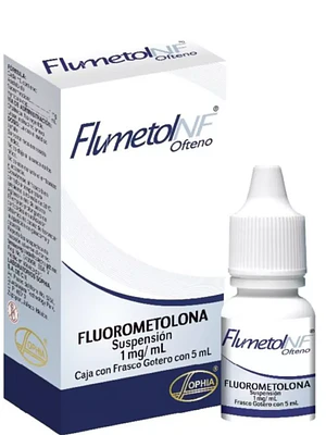 Flumetol NF Fluorometolona 0,1 % Solución oftálmica 5 ml. 