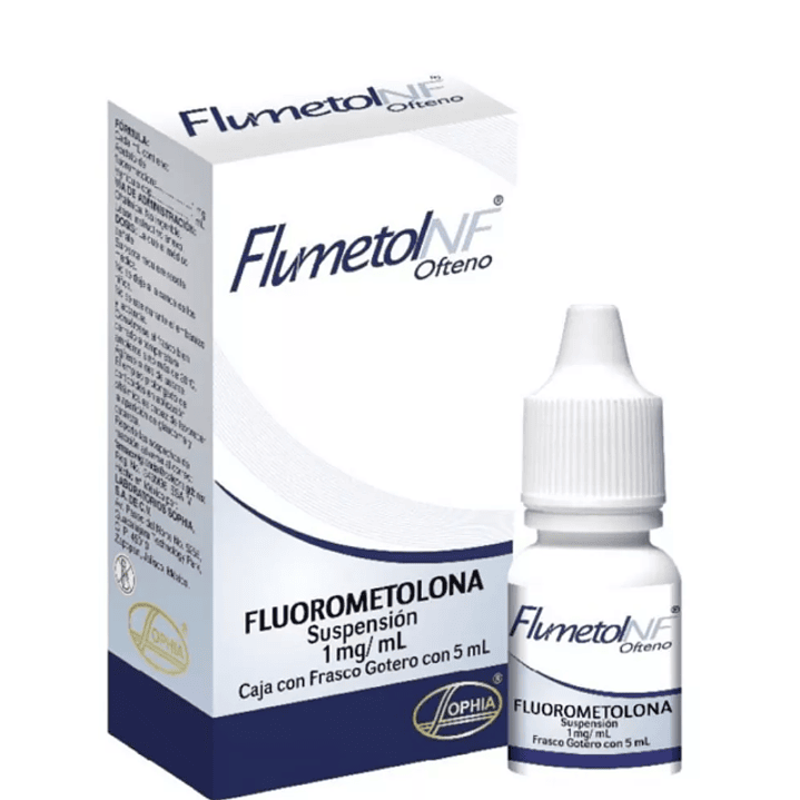 Flumetol NF Fluorometolona 0,1 % Solución oftálmica 5 ml.  1