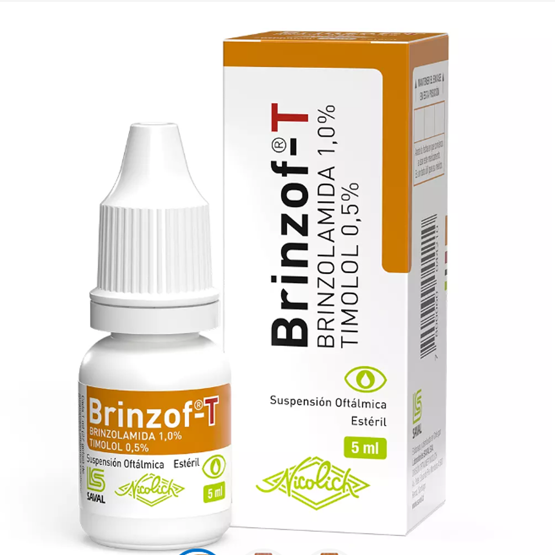 Brinzof-T Brinzolamida Timolol Solución oftálmica 5 ml. 1
