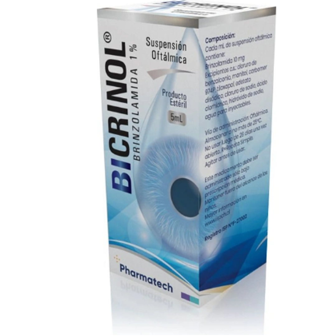 Bicrinol Sol Oft 1% por 5  ml (Brinzolamida) 1