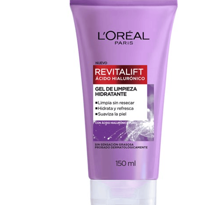 Revitalif Ácido hialurónico Gel de limpieza hidratante 150 ml. L'oréal 1