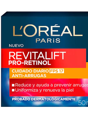 Revitalif Pro-retinol Cuidado diario FPS 17 Anti-arrugas 50 ml. L'oréal