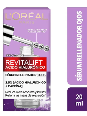 Revitalif Ácido hialurónico Serum rellenador ojos 20 ml. L'oréal