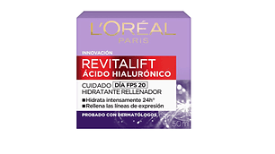 Ácido hialurónico Cuidado día FPS 20 hidratante rellenador 50 ml. L'oréal