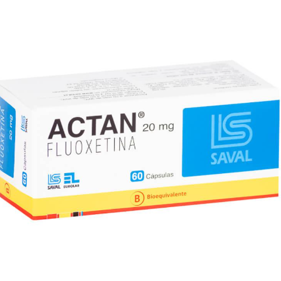 Actan (B) Fluoxetina 20 mg 60 Cápsulas. 1