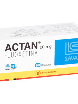 Actan (B) Fluoxetina 20 mg 60 Cápsulas.