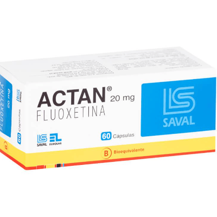 Actan (B) Fluoxetina 20 mg 60 Cápsulas. 1