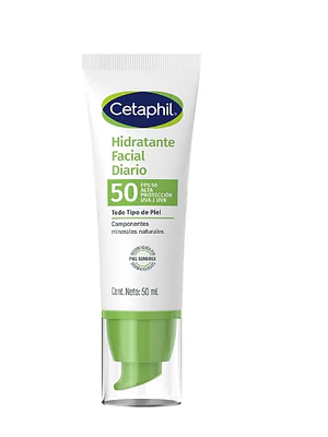 Cetaphil Hidratante facial diario FPS 50 Todo tipo de piel 50 ml.