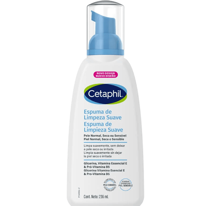 Cetaphil Espuma de limpieza suave, piel sensible 236 ml. 1