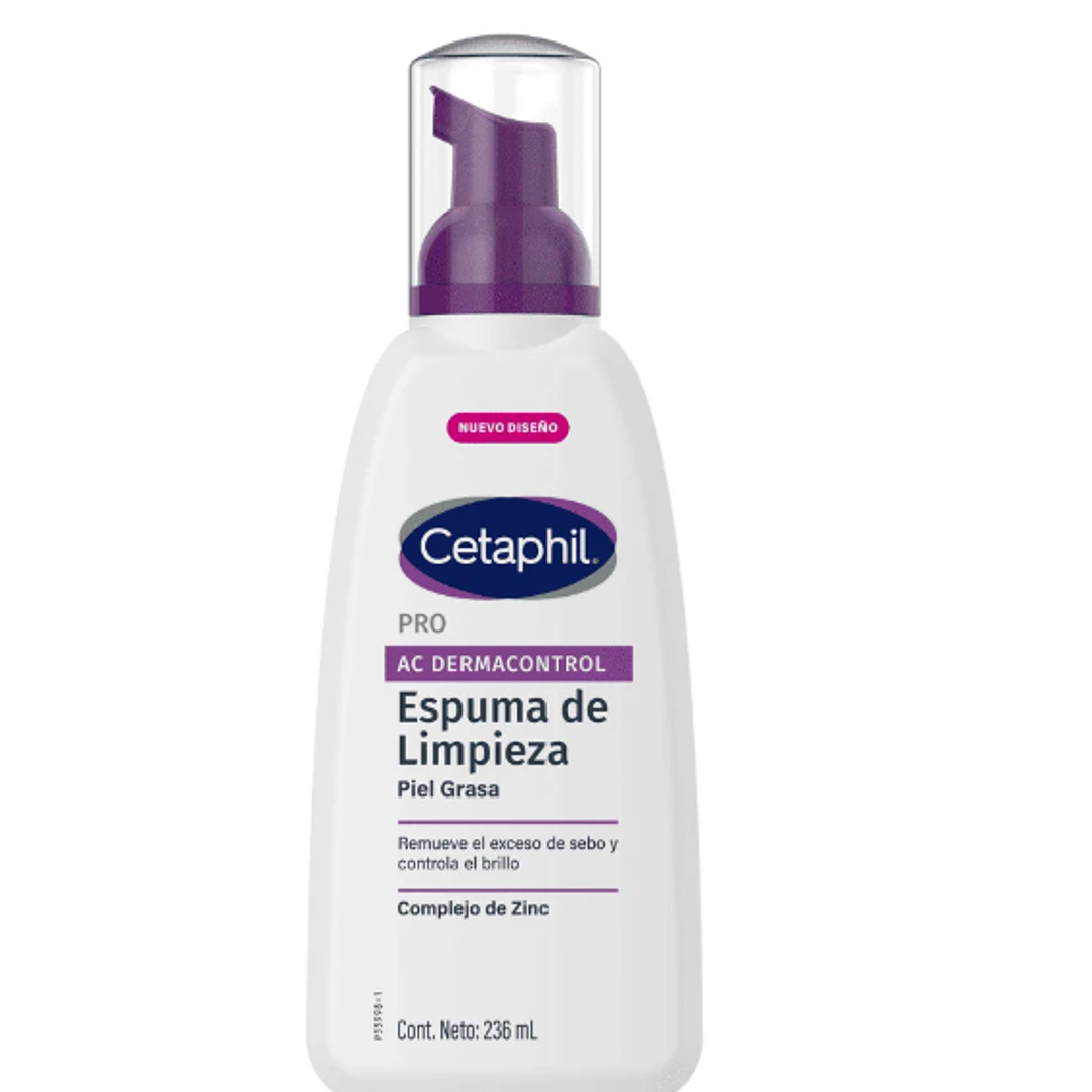 Cetaphil Pro AC Dermocontrol Espuma de limpieza Piel grasa 236 ml. 1