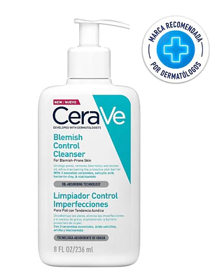 Cerave Limpiador control imperfecciones 236 ml.