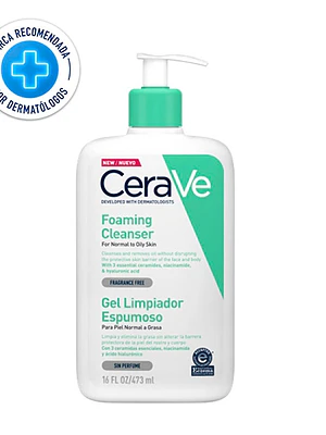 Cerave Gel limpiador espumoso 473 ml.