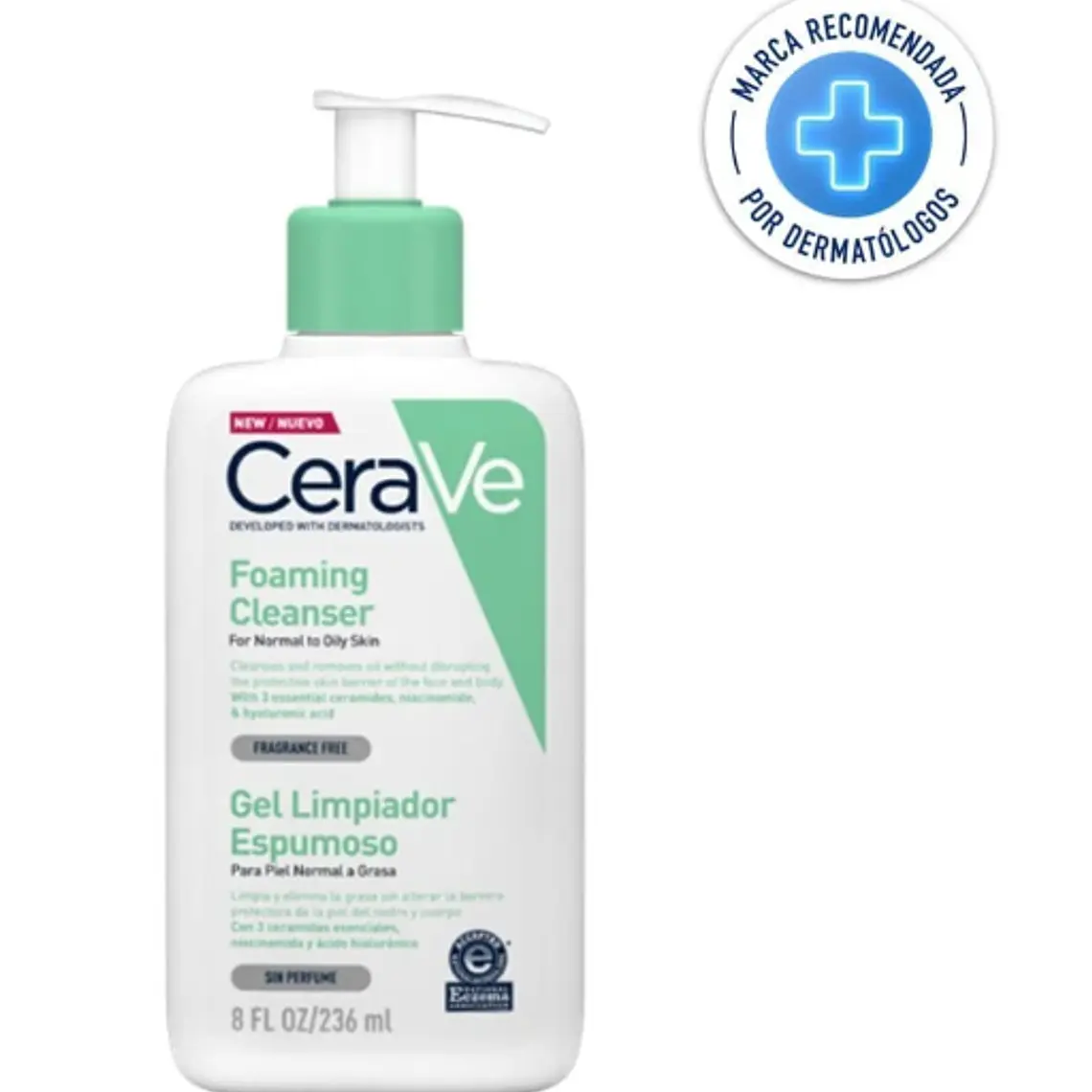 Cerave Gel limpiador espumoso 236 ml. 1