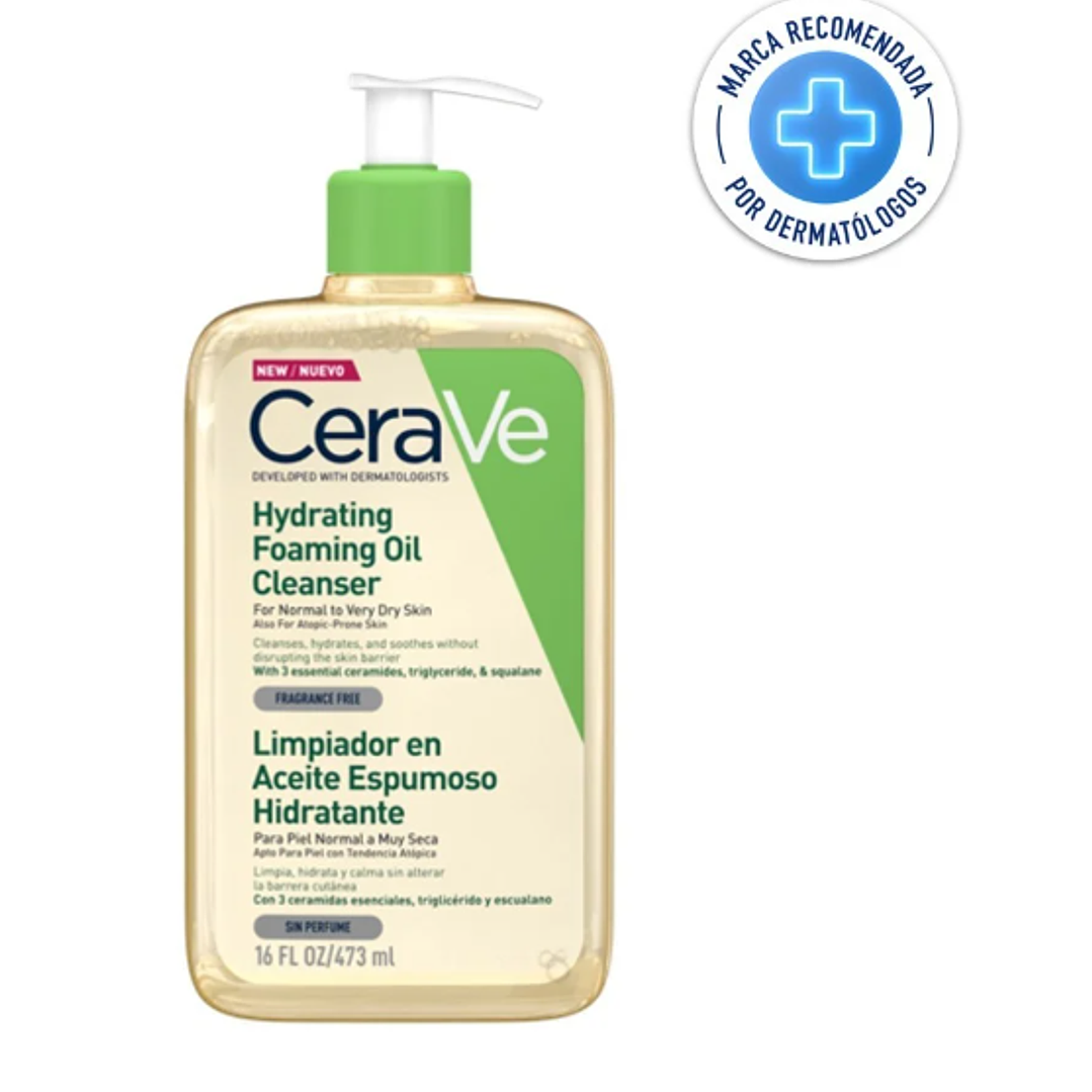 Cerave Limpiador en aceite espumoso hidratante 473 ml. 1