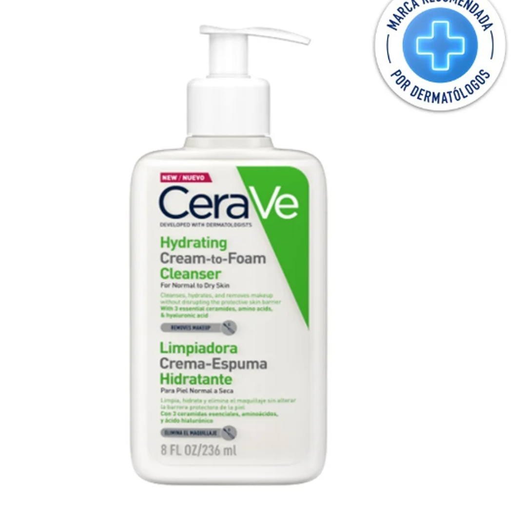 Cerave Limpiadora crema-espuma hidratante 236 ml. 1
