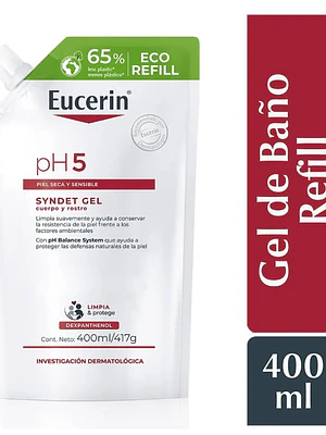 Eucerin Gel corporal Syndet refill 400 ml.