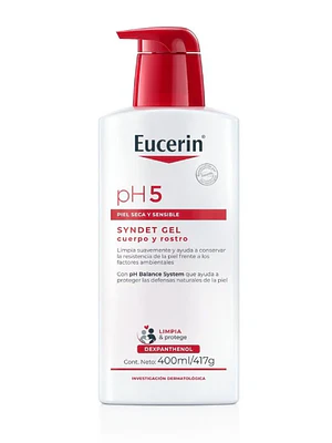 Eucerin pH5 Syndet gel cuerpo y rostro 400 ml.
