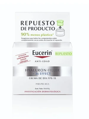 Eucerin Anti-edad Hyaluron-Filler 3x effect Crema día FPS 15 Refill 50 ml.