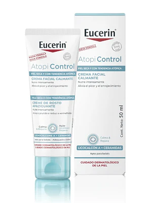 Eucerin AtopiControl Crema facial calmante Piel seca 50 ml.