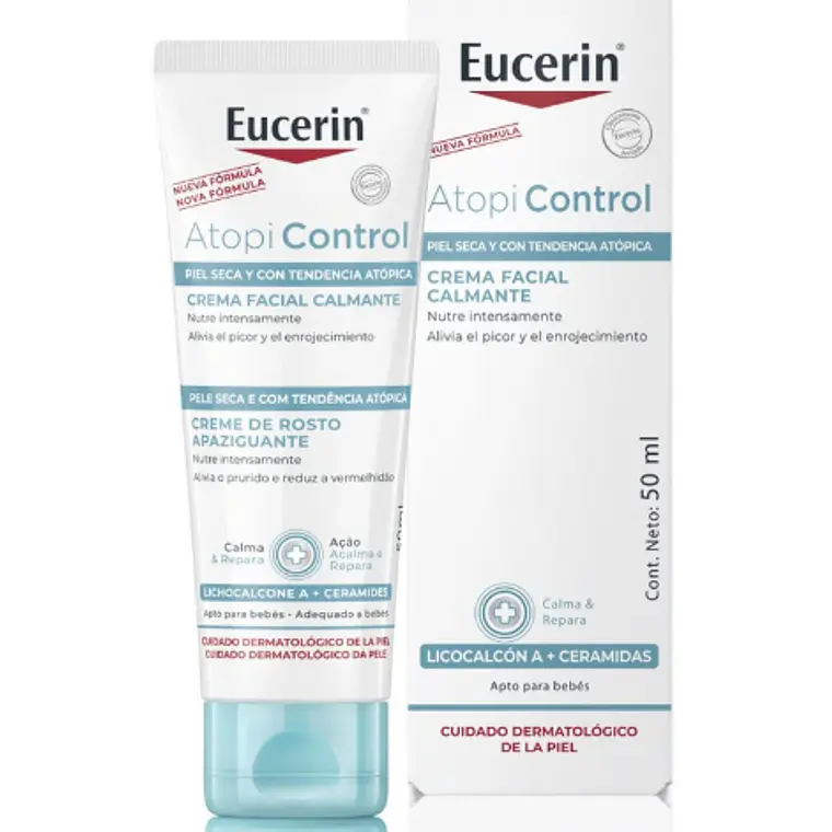 Eucerin AtopiControl Crema facial calmante Piel seca 50 ml. 1