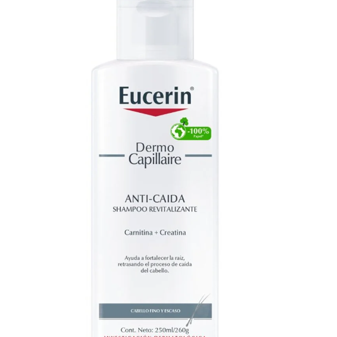 Eucerin Dermo Capillaire Shampoo revitalizante anticaída 250 ml. 1