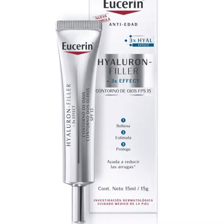 Eucerin anti-edad Hyaluron-filler 3 effect Contorno de ojos FPS 15, 15 ml. 1
