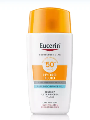 Eucerin Protector solar FPS 50+ Hidro fluid Textura ultra ligera facial 50 ml.
