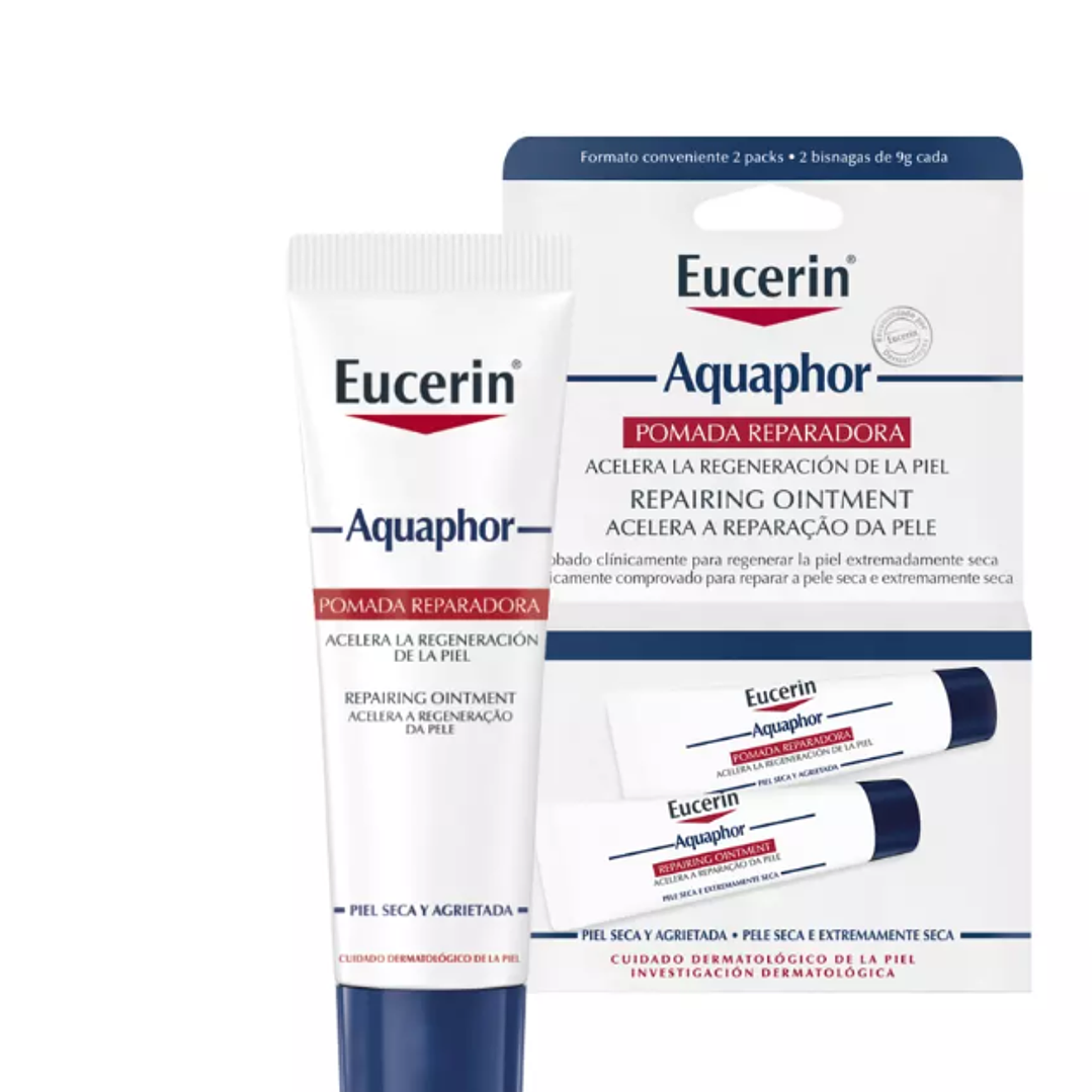 Eucerin Aquaphor Pomada reparadora Piel seca 10. Pack 2 unidades. 1