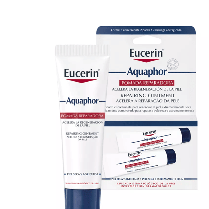 Eucerin Aquaphor Pomada reparadora Piel seca 10. Pack 2 unidades. 1