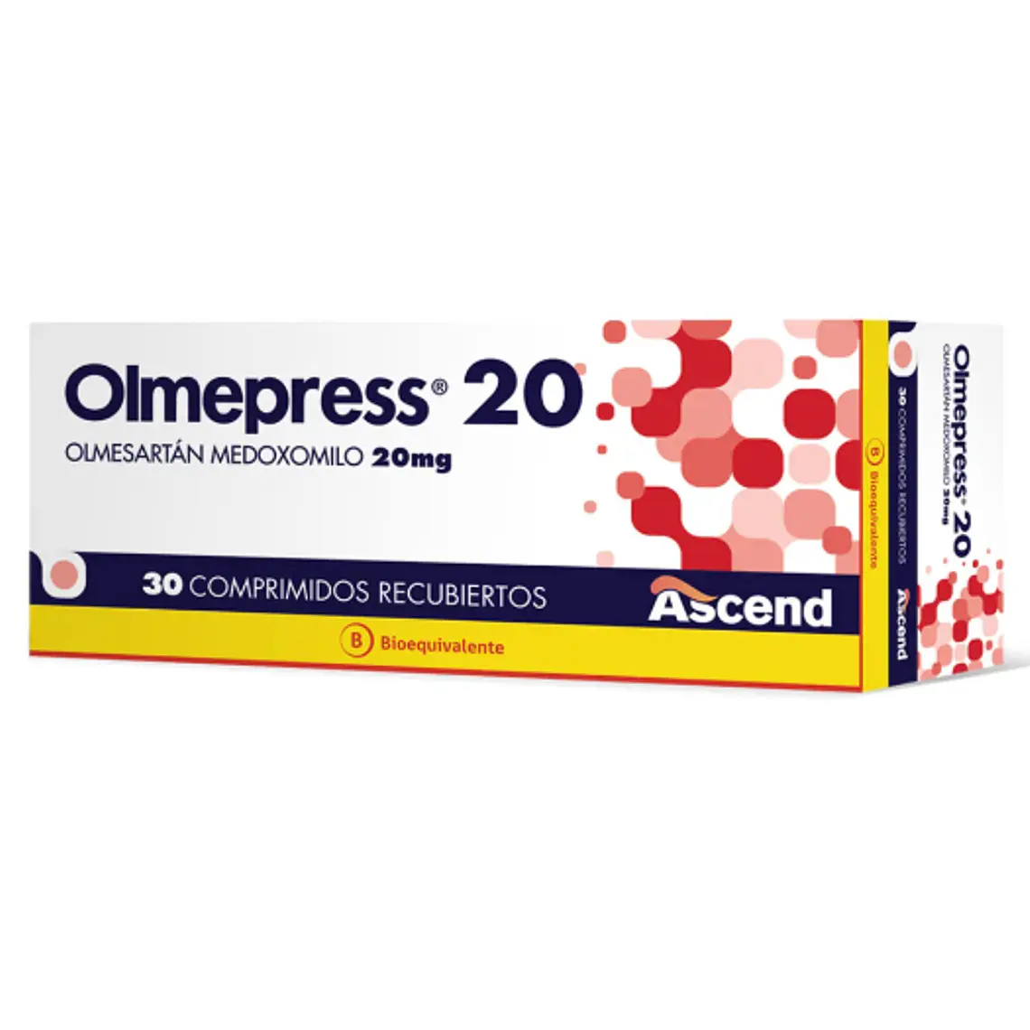 Olmepress (B) Olmesartán 20 mg 30 Comprimidos recubiertos. 1