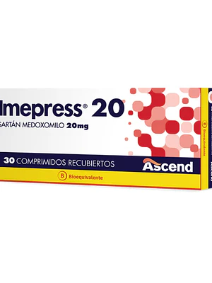 Olmepress (B) Olmesartán 20 mg 30 Comprimidos recubiertos.