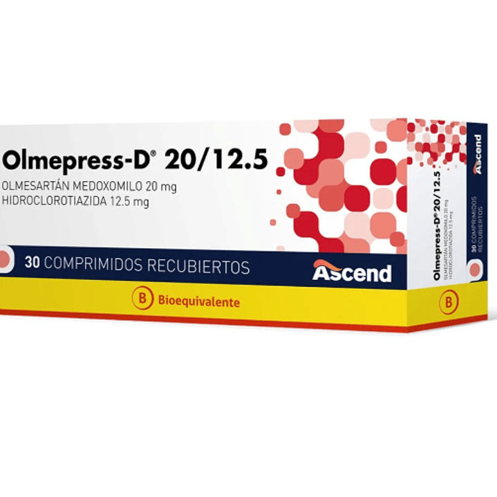 Olmepress D comprimidos 20/12,5 mg por 30 (Be) 1