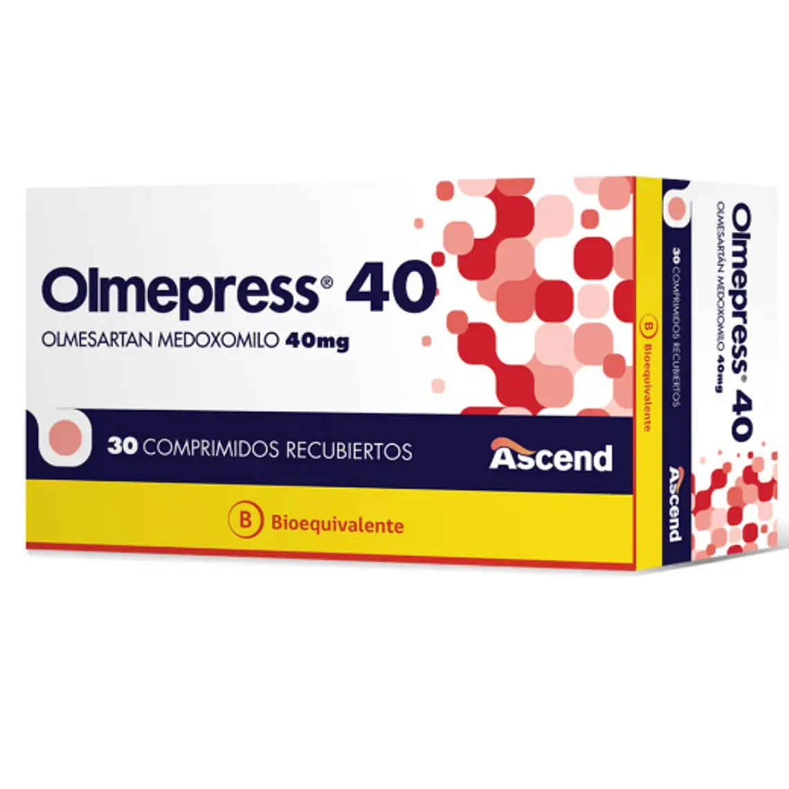 Olmepress (B) Olmesartán 40 mg 30 Comprimidos recubiertos. Ascend 1