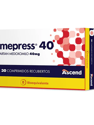 Olmepress (B) Olmesartán 40 mg 30 Comprimidos recubiertos. Ascend