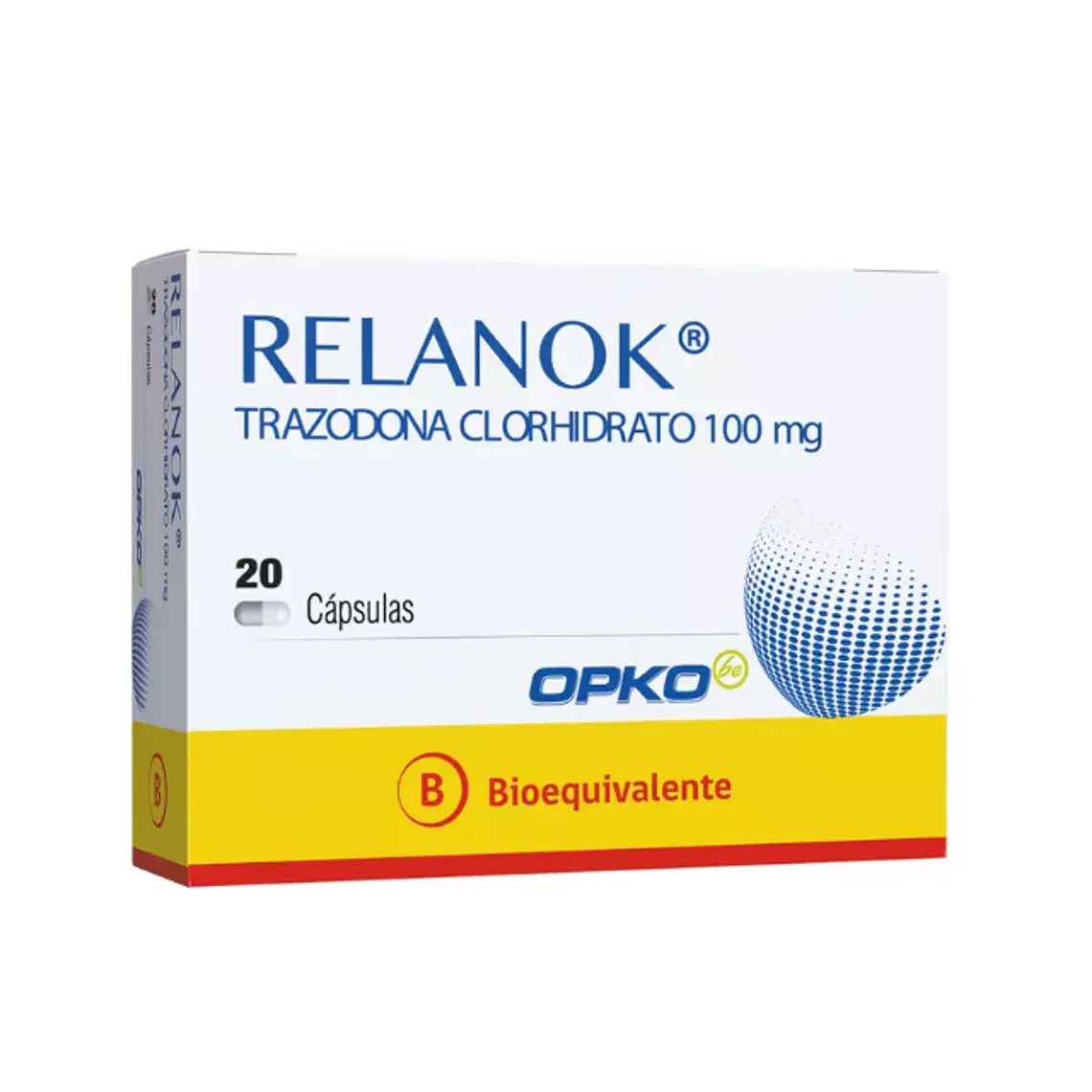 Relanok (B) Trazodona 100 mg 20 Cápsulas. 1