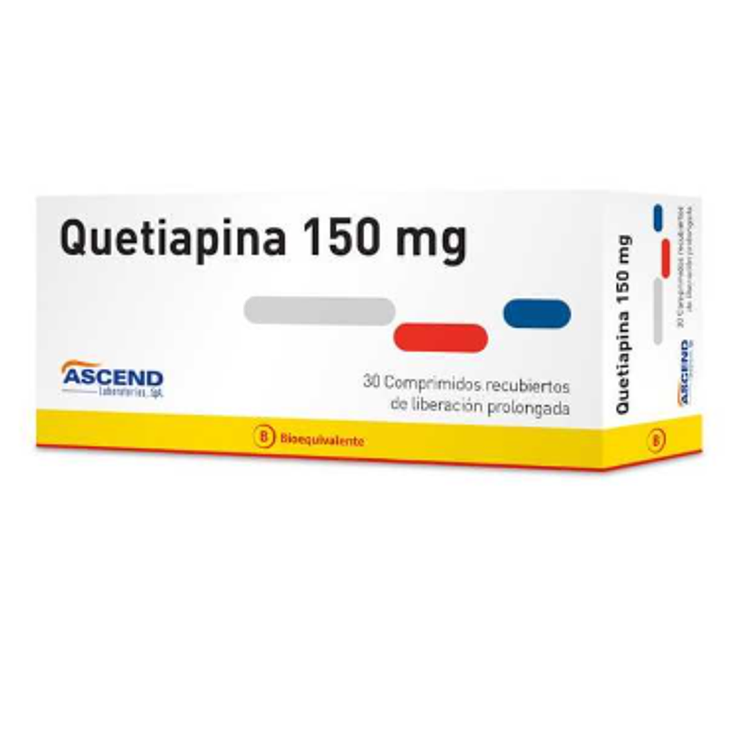 Quetiapina (B) 150 mg 30 Comprimidos de liberación prolongada. 1