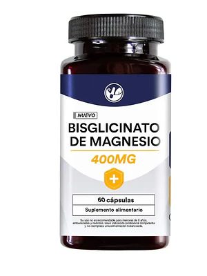 Bisglicinato de magnesio 400 mg 60 Cápsulas. Natural Farm