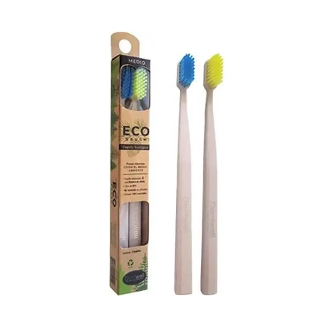 Cepillo dental ecológico adulto Dentwell 2 unidades. 1