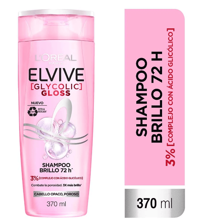 Elvive Shampoo Glycolic Gloss 370 ml. L'oréal 1