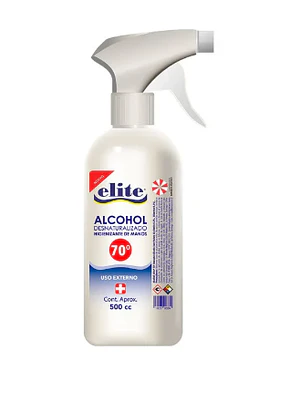 Alcohol desnaturalizado 70 % gatillo 500 ml. Elite